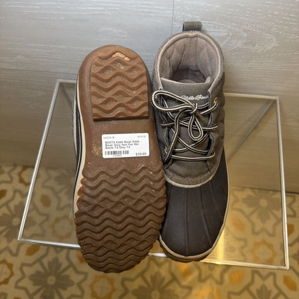 Eddie Bauer Grey Hunt Pac Mid Boots 7.5