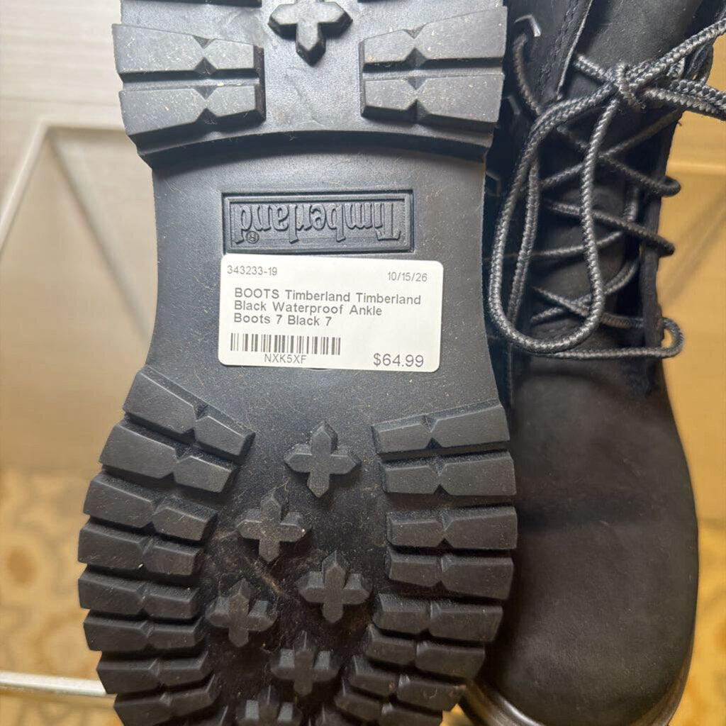 Timberland Black Waterproof Ankle Boots 7