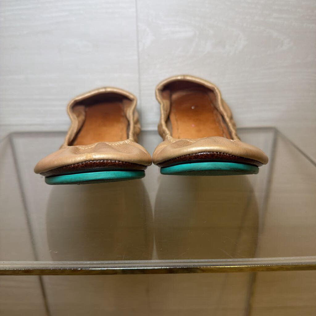 Tieks Metallic Gold Leather Ballet Flats 8