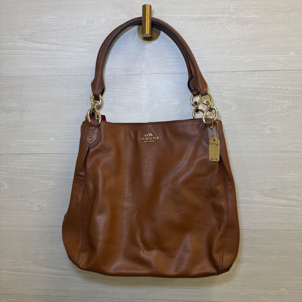 Coach Brown Leather Colette Hobo Shoulder Purse