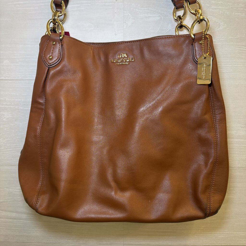 Coach Brown Leather Colette Hobo Shoulder Purse