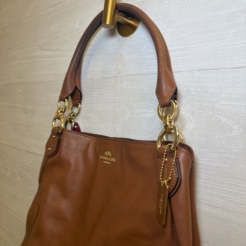 Coach Brown Leather Colette Hobo Shoulder Purse