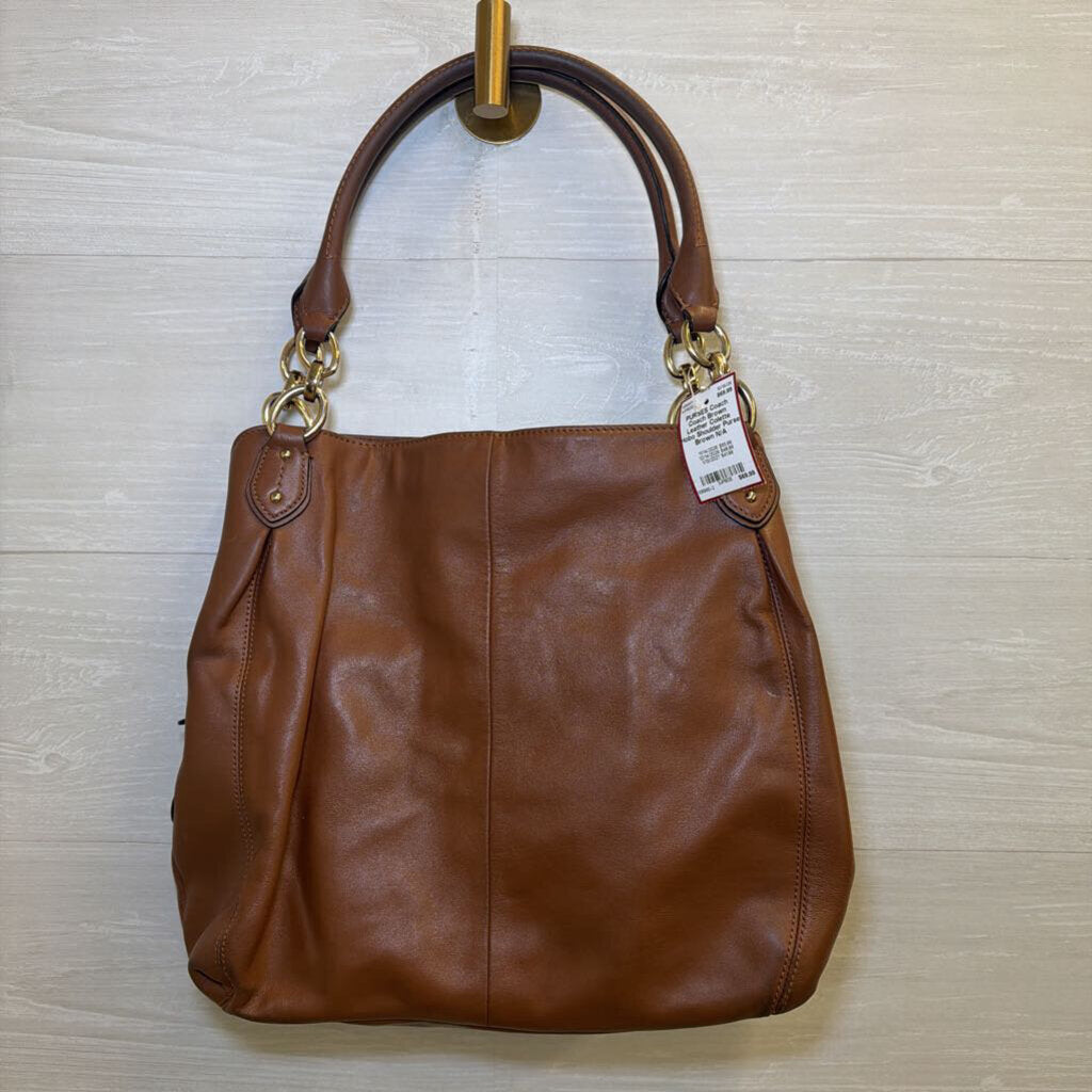 Coach Brown Leather Colette Hobo Shoulder Purse