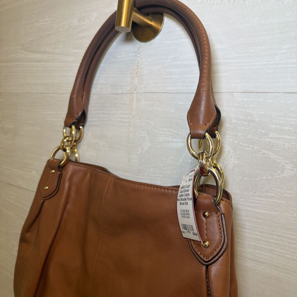 Coach Brown Leather Colette Hobo Shoulder Purse