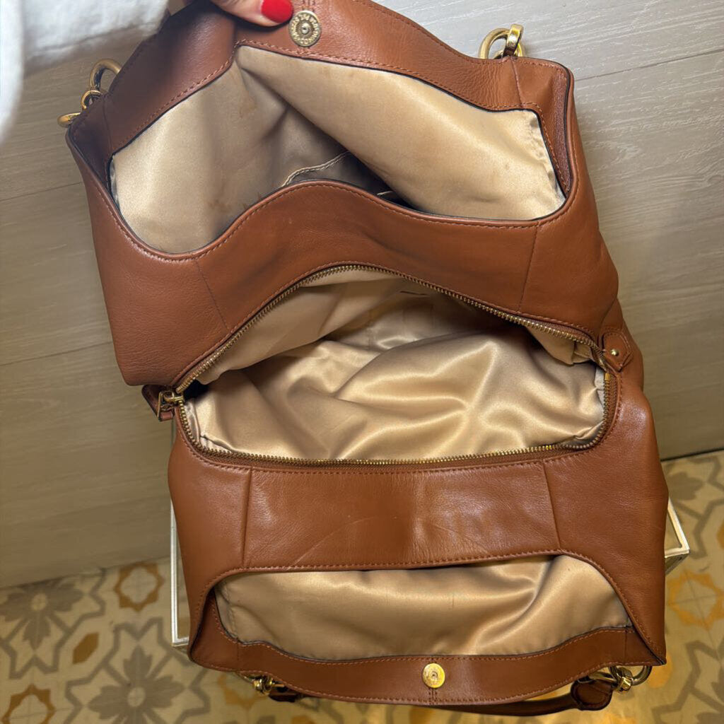 Coach Brown Leather Colette Hobo Shoulder Purse