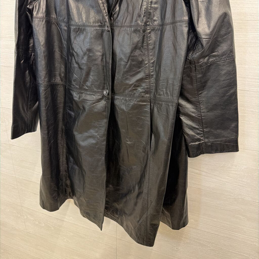 Vintage Jessica London Black 100% Leather Jacket 18W