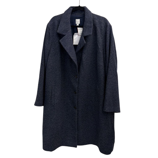 J Jill Blue Wool Blend Long Jacket 3X