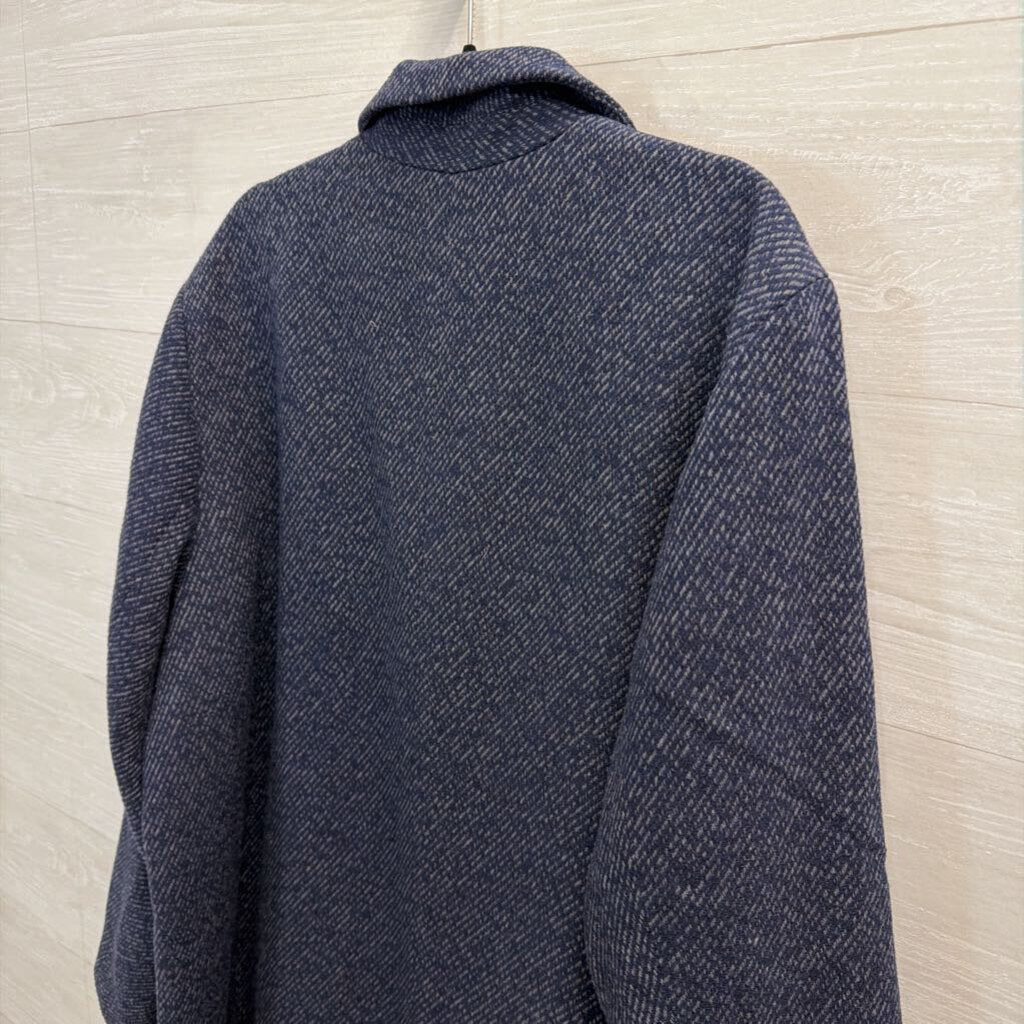 J Jill Blue Wool Blend Long Jacket 3X