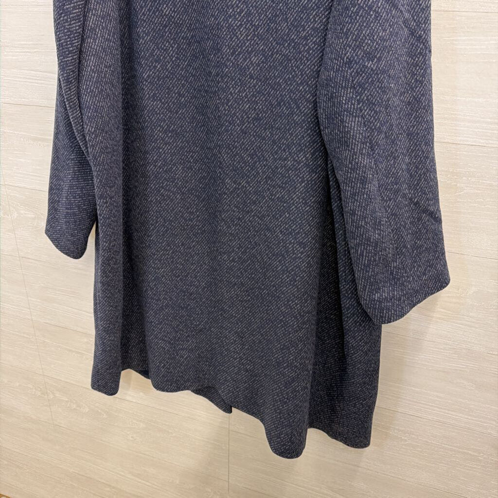 J Jill Blue Wool Blend Long Jacket 3X