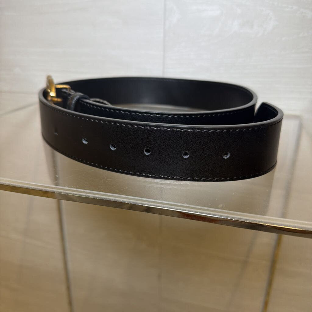 Gucci Black/ Gold GG Marmont Belt 38