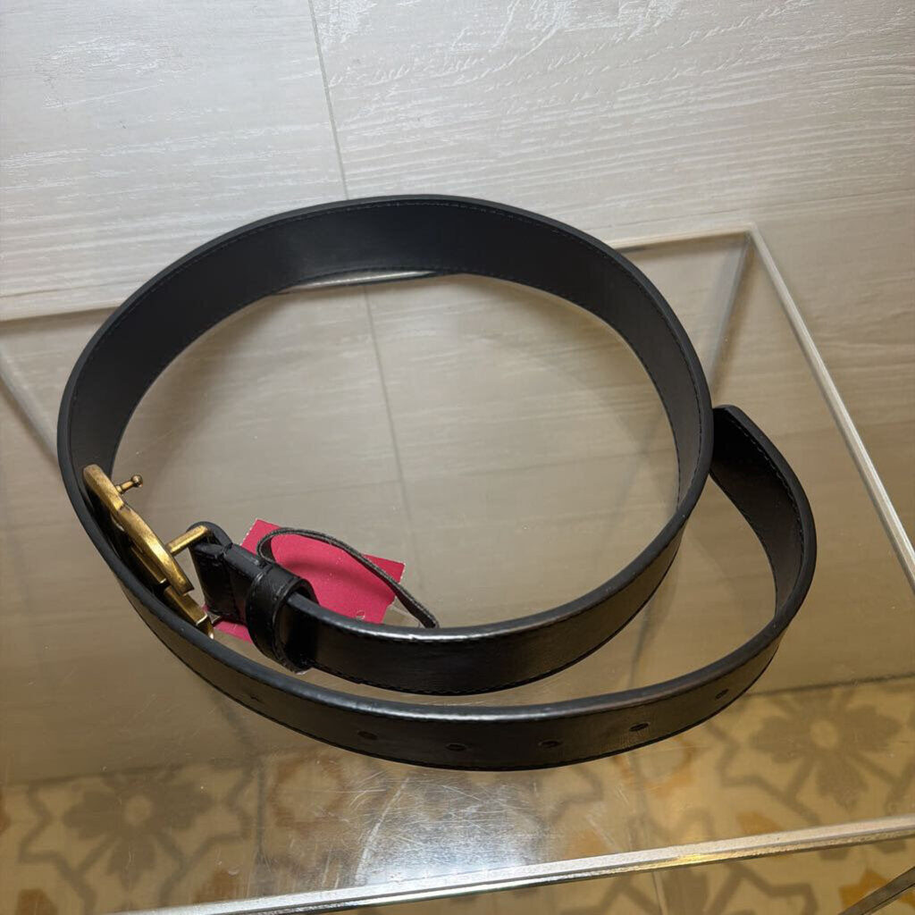 Gucci Black/ Gold GG Marmont Belt 38