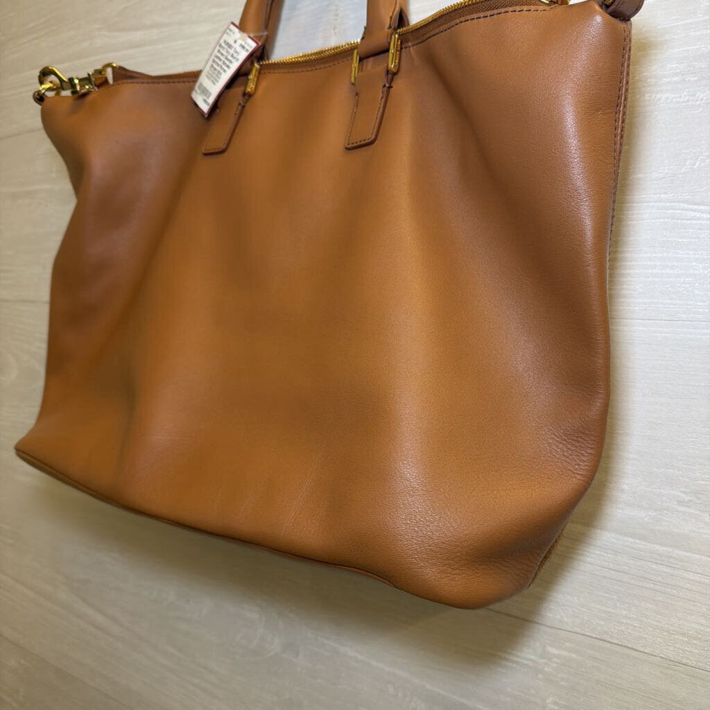 Tory Burch Brown Suede/ Leather Natalie Satchel Purse