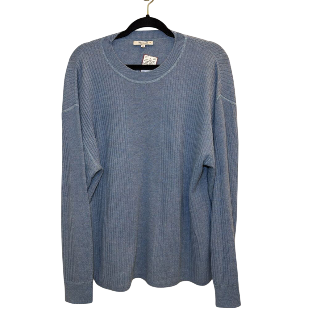 Madewell Blue Knit Long Sleeve Sweater Top Large