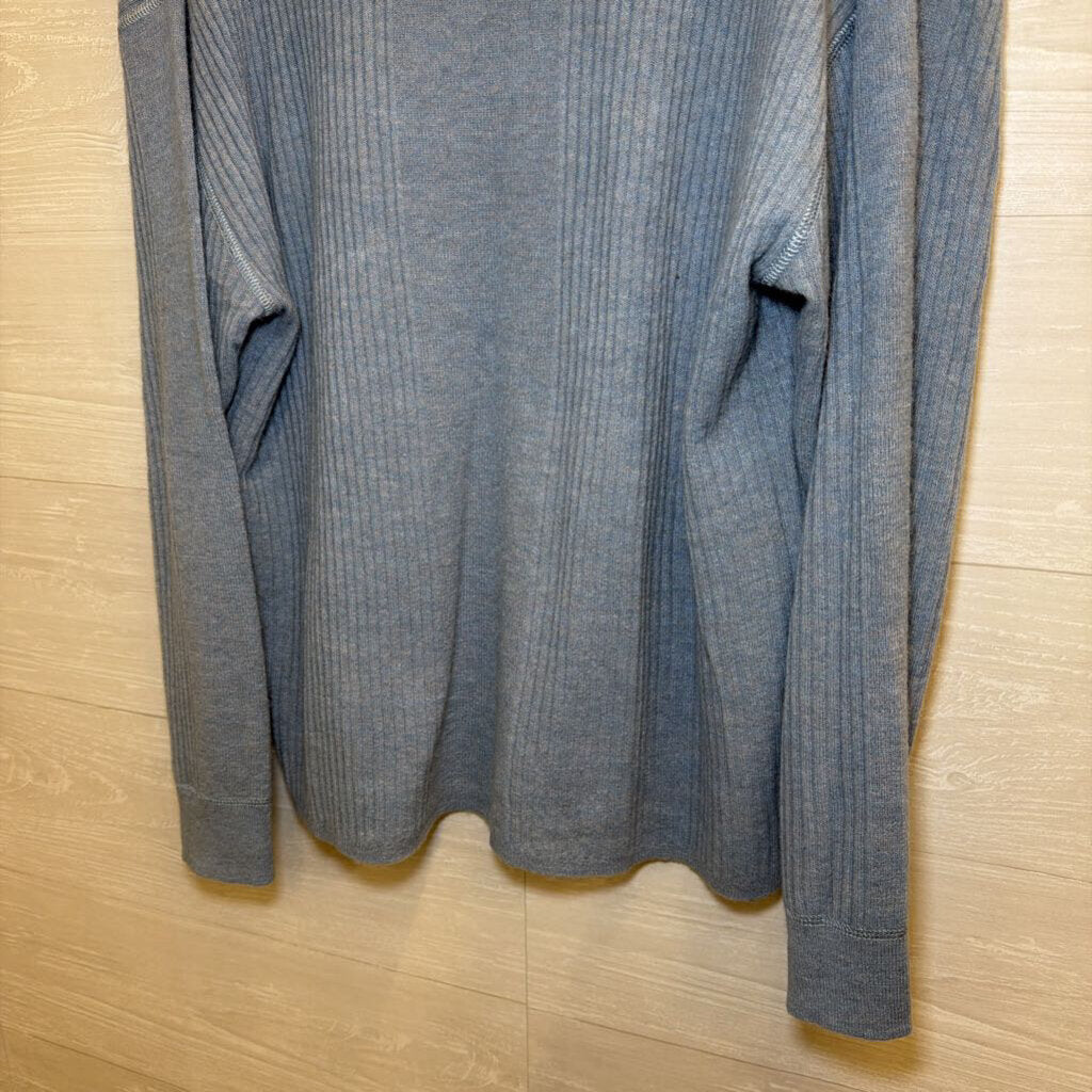 Madewell Blue Knit Long Sleeve Sweater Top Large