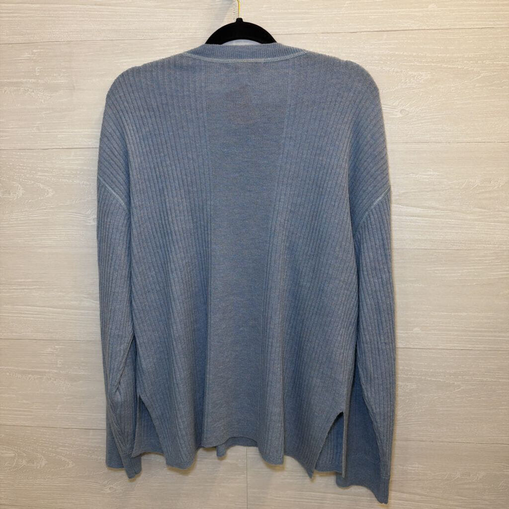 Madewell Blue Knit Long Sleeve Sweater Top Large