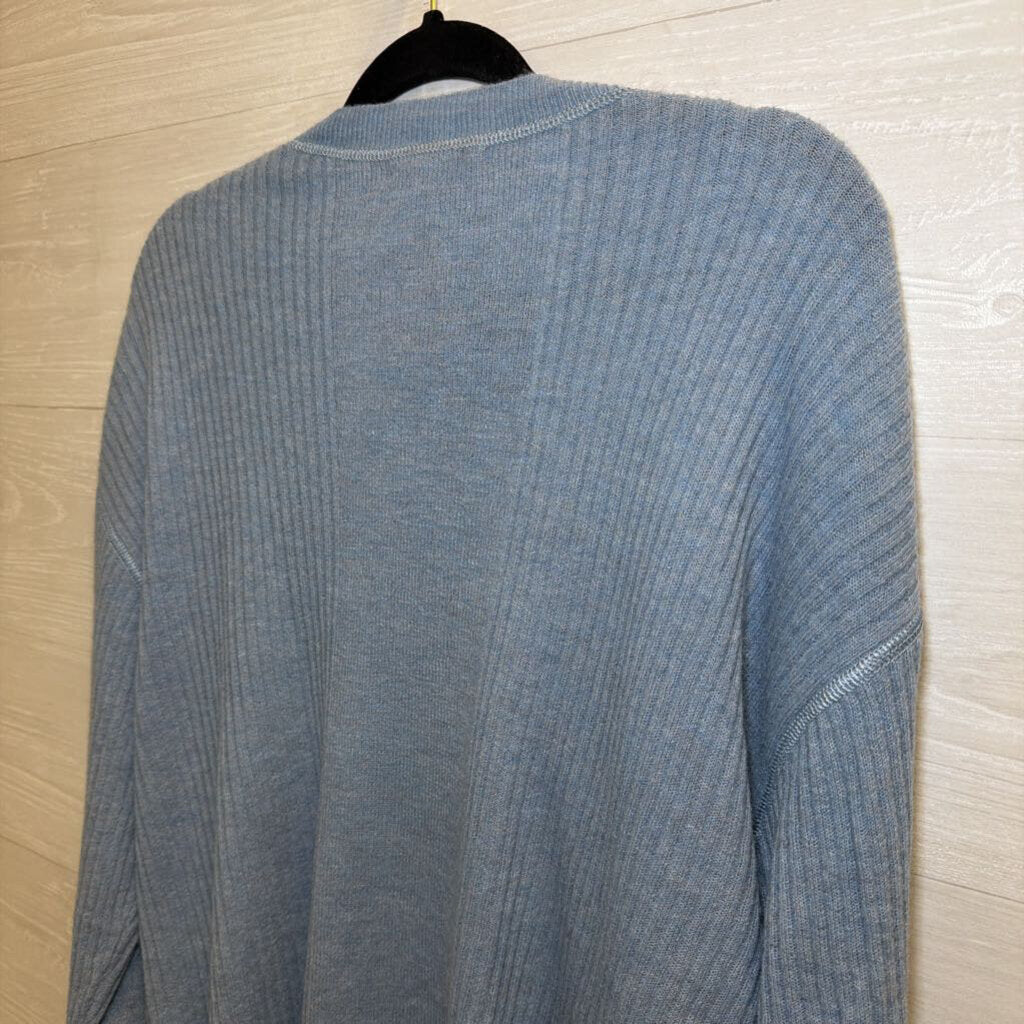 Madewell Blue Knit Long Sleeve Sweater Top Large