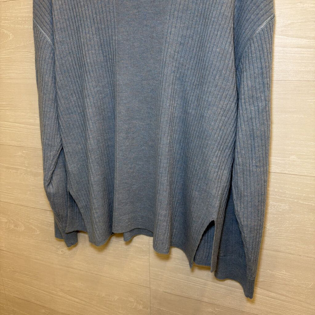 Madewell Blue Knit Long Sleeve Sweater Top Large