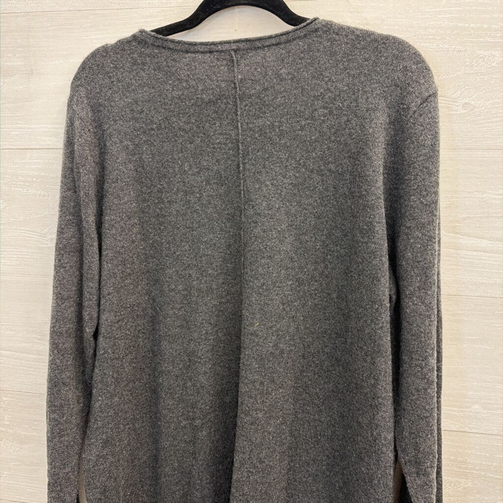 J Jill Grey 100% Cashmere Long Sleeve Sweater Top Large