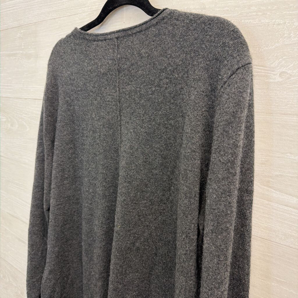 J Jill Grey 100% Cashmere Long Sleeve Sweater Top Large
