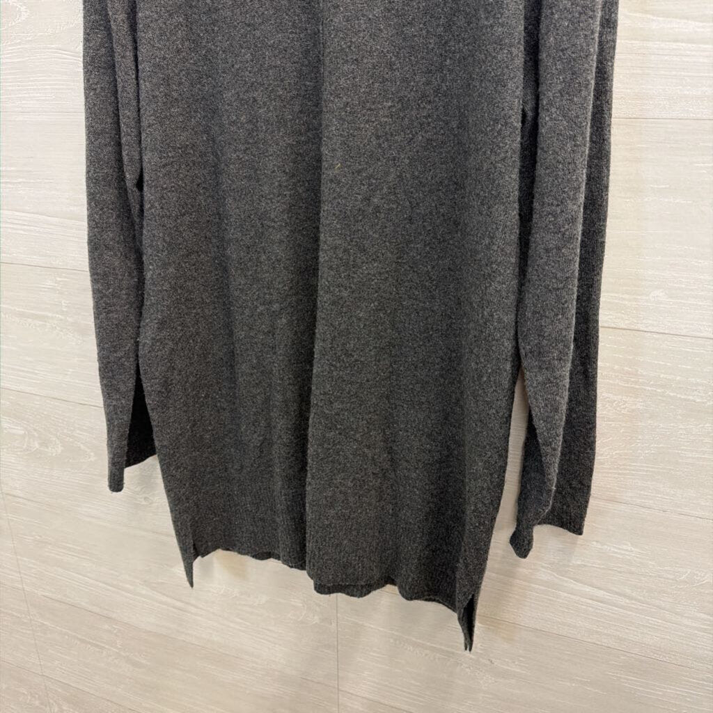 J Jill Grey 100% Cashmere Long Sleeve Sweater Top Large
