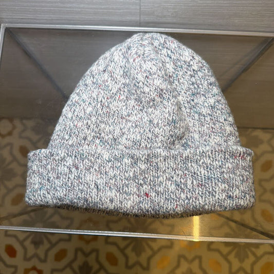 Grey Knit Beanie Hat Small