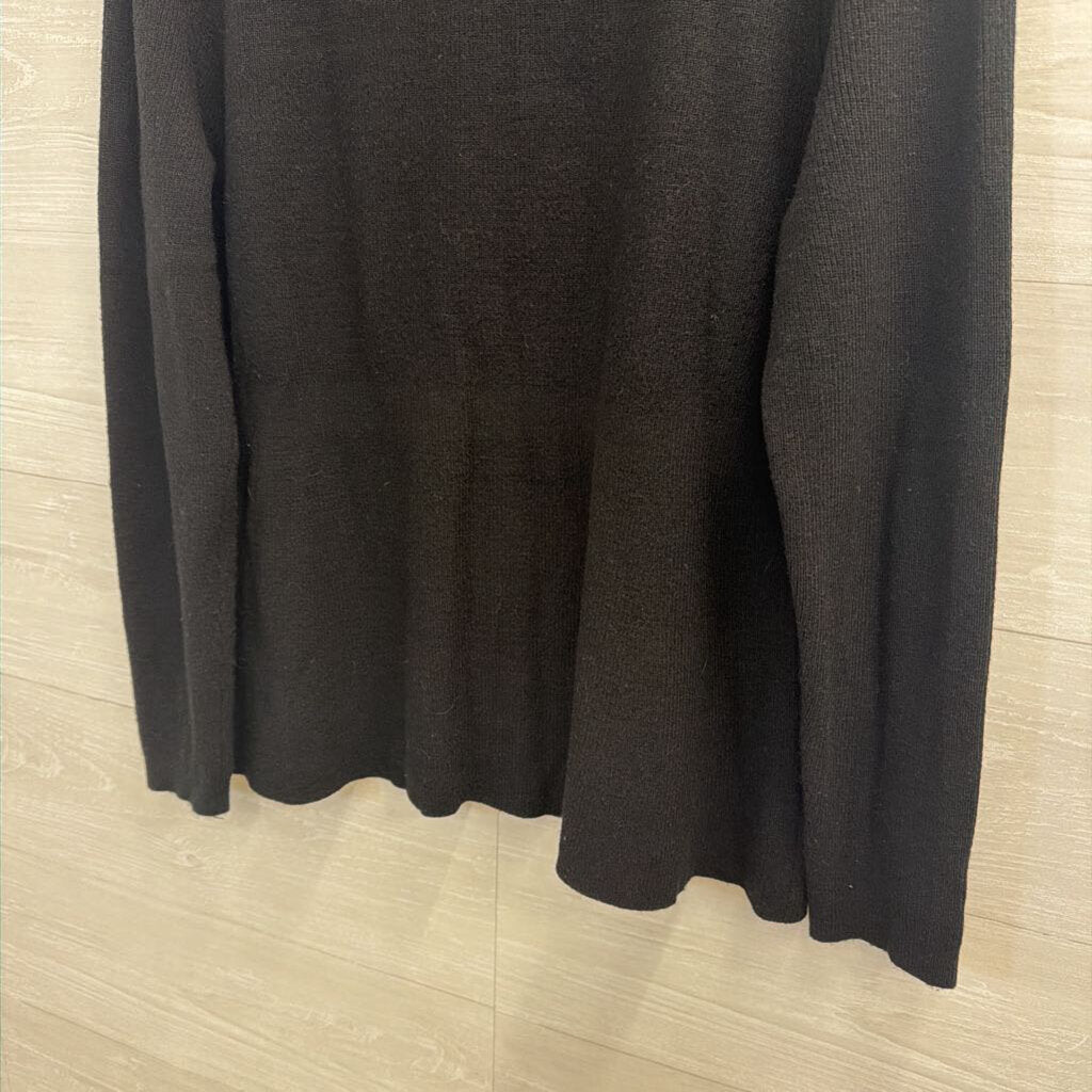 La Vila Milano Black Knit Gold Button Cardigan Sweater Extra Large