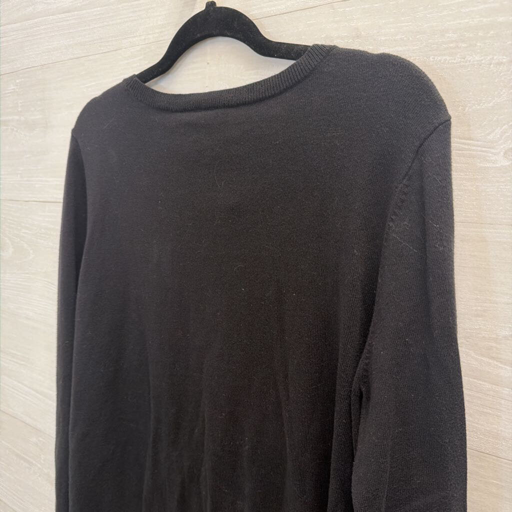Loft Black/ Pearl Embellished Sweater Top Large