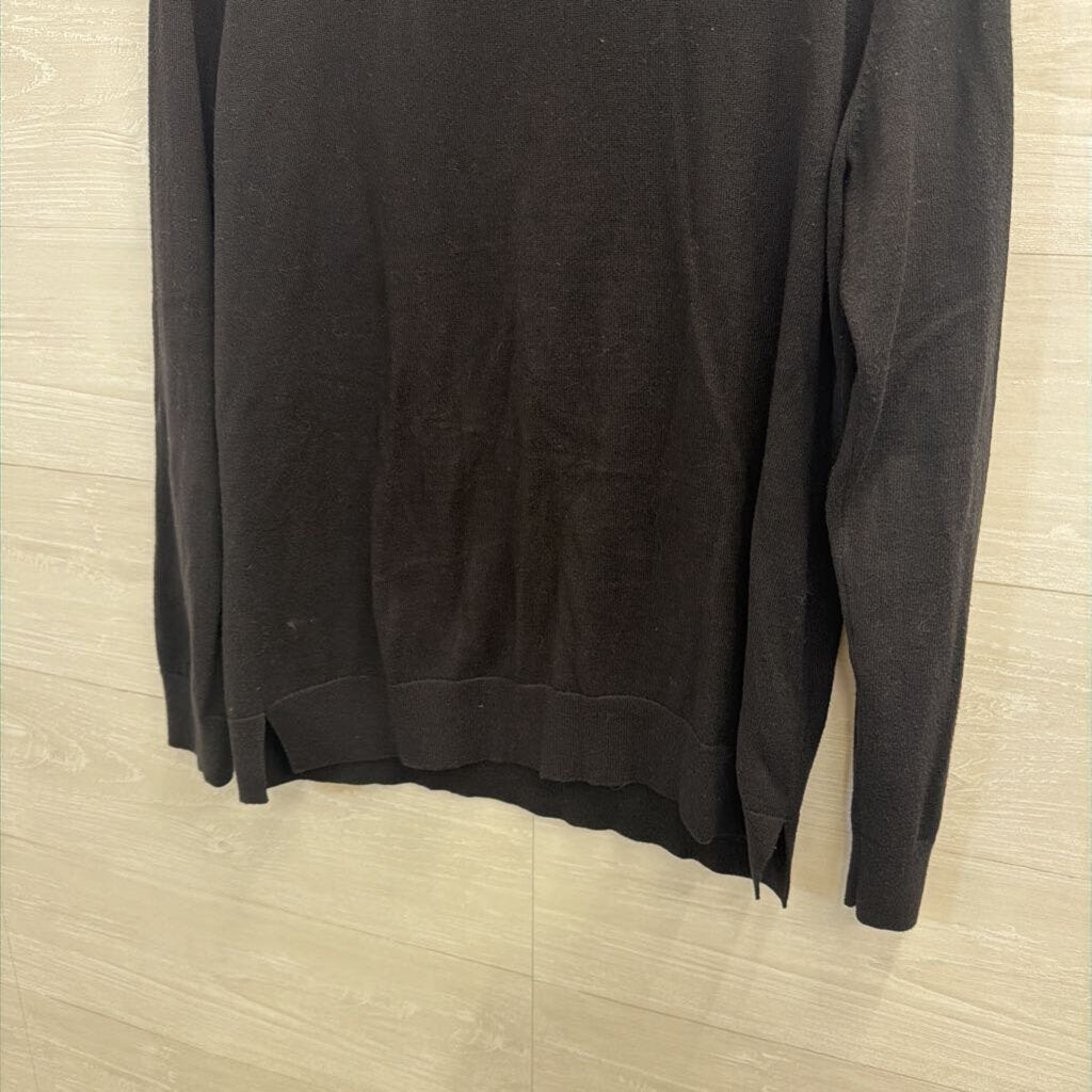 Loft Black/ Pearl Embellished Sweater Top Large