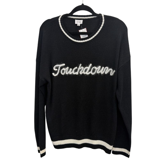 Le Lis Black/ White Touchdown Sweater Medium