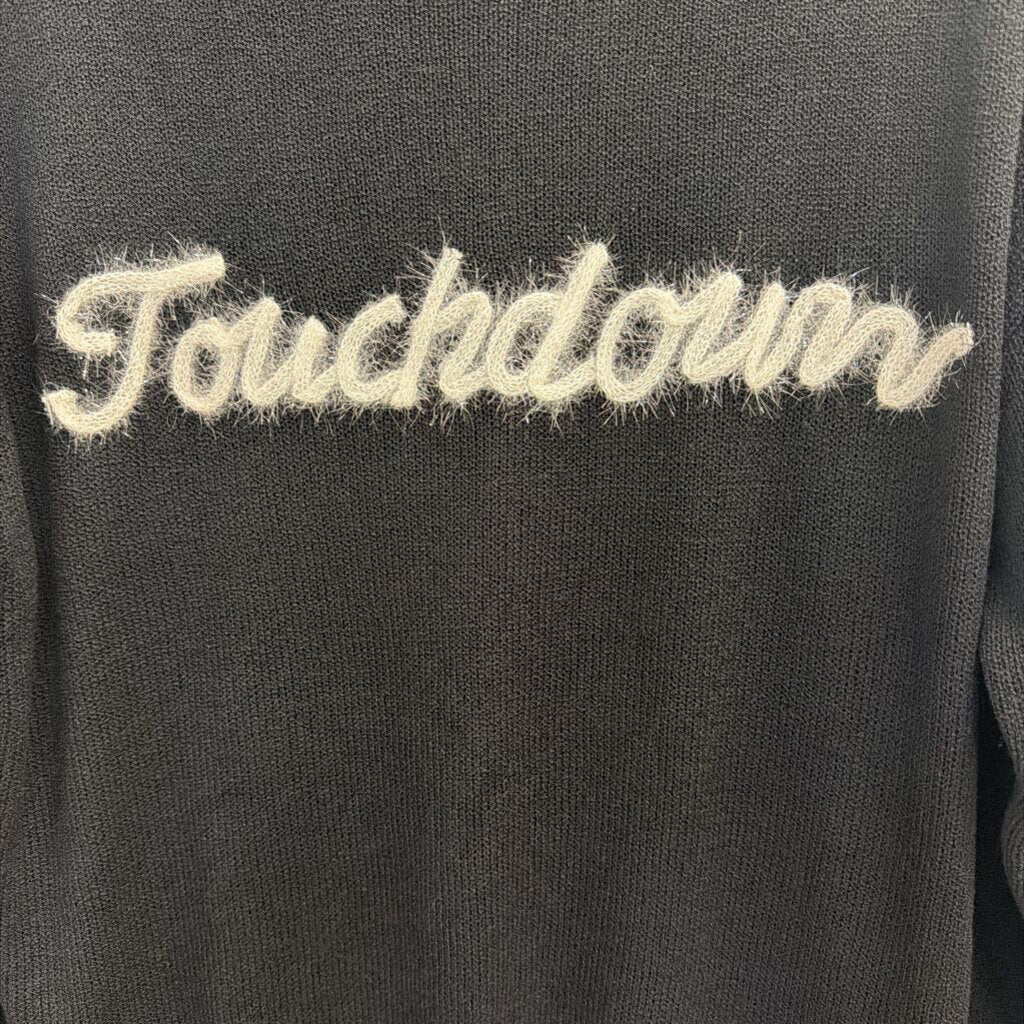Le Lis Black/ White Touchdown Sweater Medium