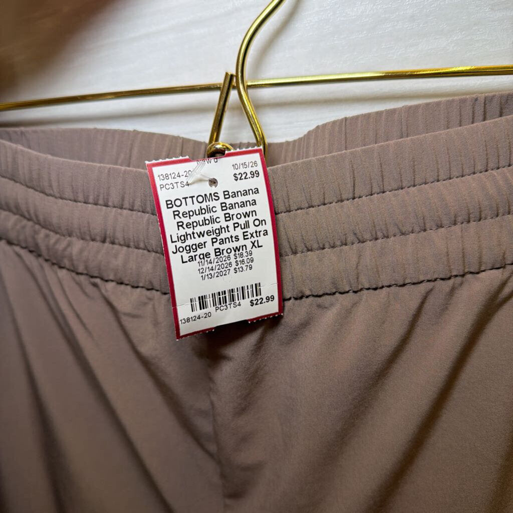 Banana Republic Brown Lightweight Pull On Jogger Pants Extra Large
