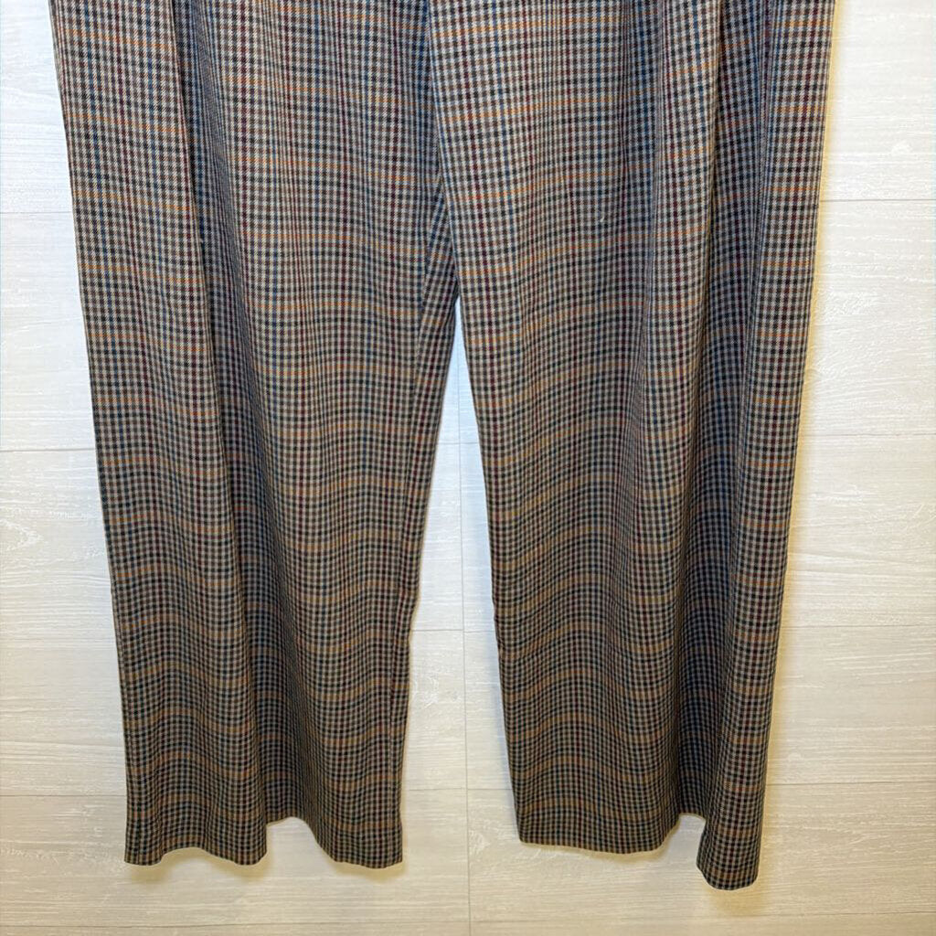 Gap Brown/ Multi Gingham Wide Leg Trouser Pants 12