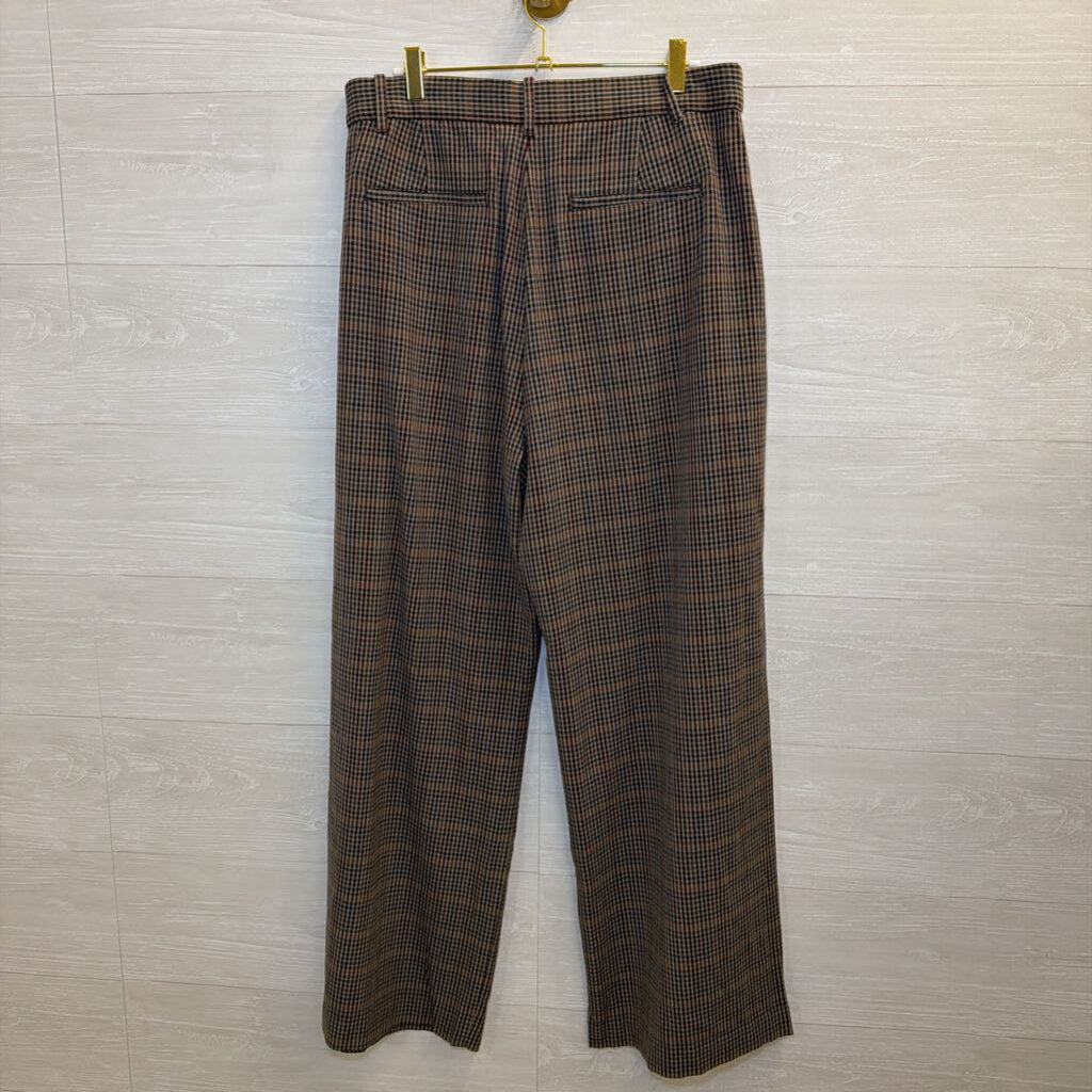 Gap Brown/ Multi Gingham Wide Leg Trouser Pants 12
