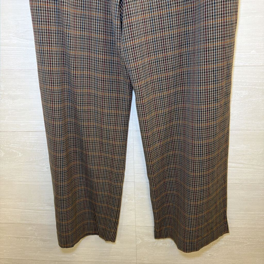 Gap Brown/ Multi Gingham Wide Leg Trouser Pants 12
