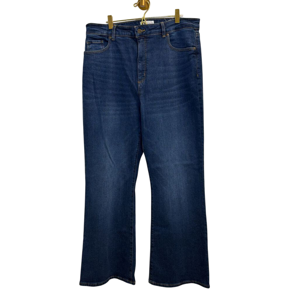 Loft Dark Wash The Relaxed Flare Jeans 14