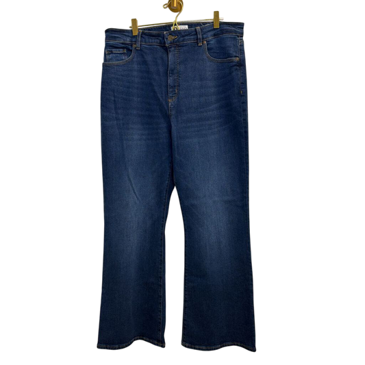 Loft Dark Wash The Relaxed Flare Jeans 14