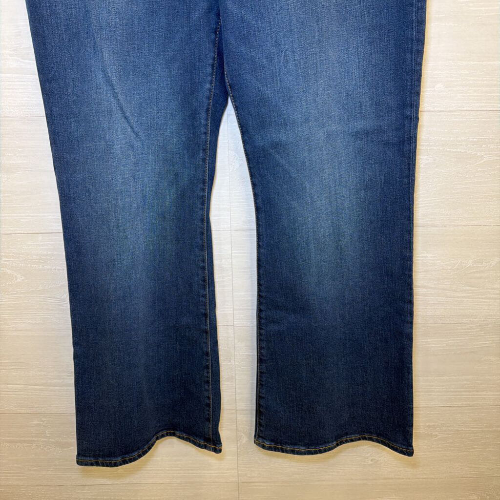 Loft Dark Wash The Relaxed Flare Jeans 14