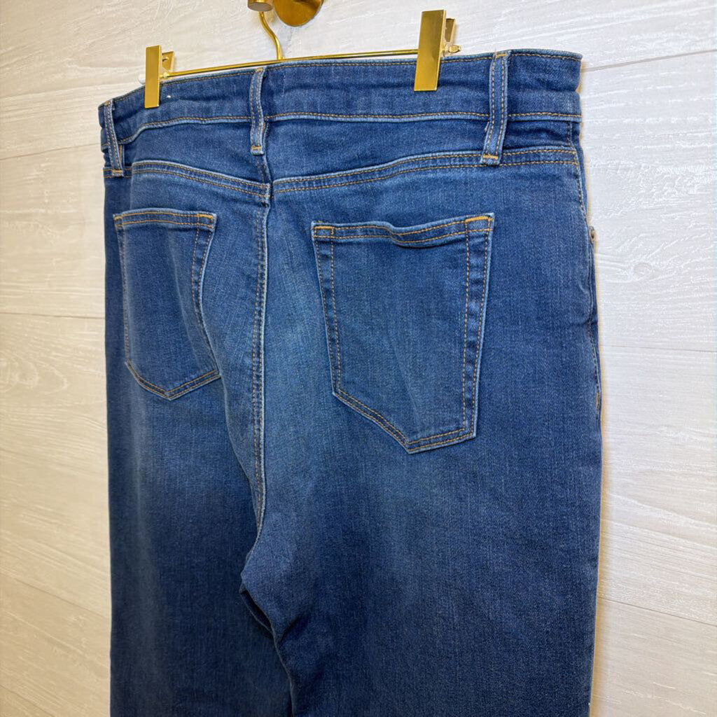 Loft Dark Wash The Relaxed Flare Jeans 14