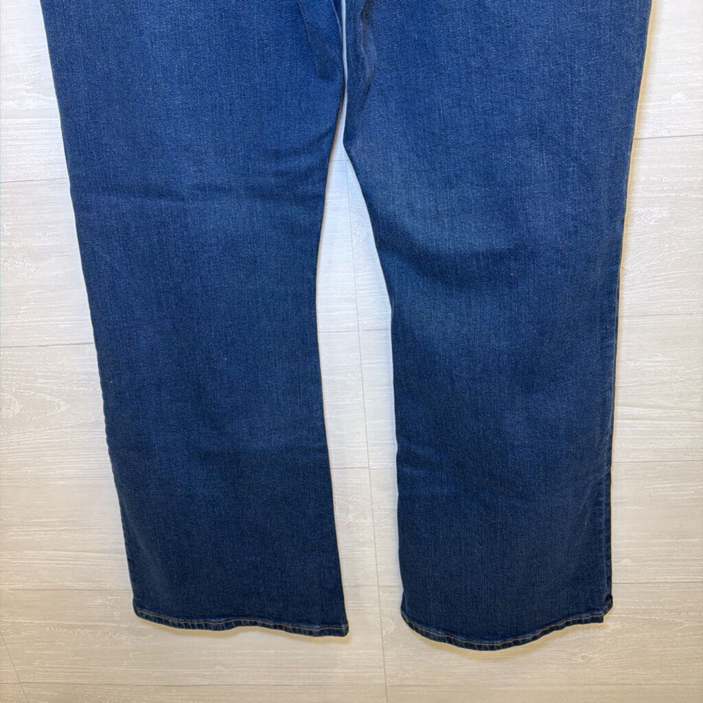 Loft Dark Wash The Relaxed Flare Jeans 14