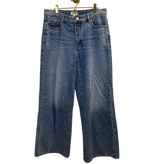 Rivete Medium Wash Relaxed Wide Leg Jeans 30