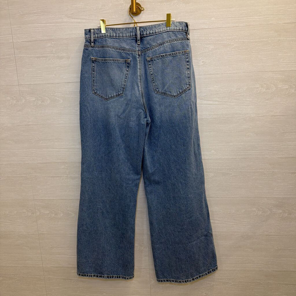 Rivete Medium Wash Relaxed Wide Leg Jeans 30