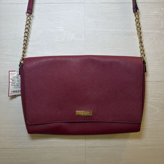 Kate Spade Berry Saffiano Leather Tilden Place Alek Crossbody Purse