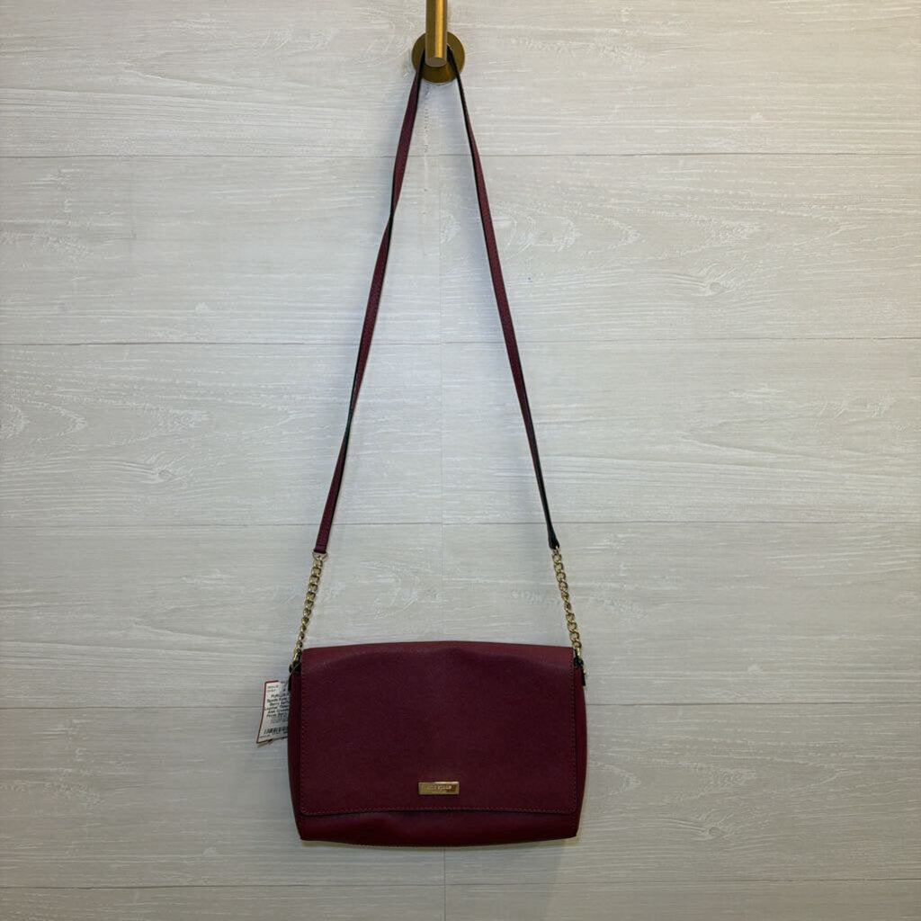 Kate Spade Berry Saffiano Leather Tilden Place Alek Crossbody Purse
