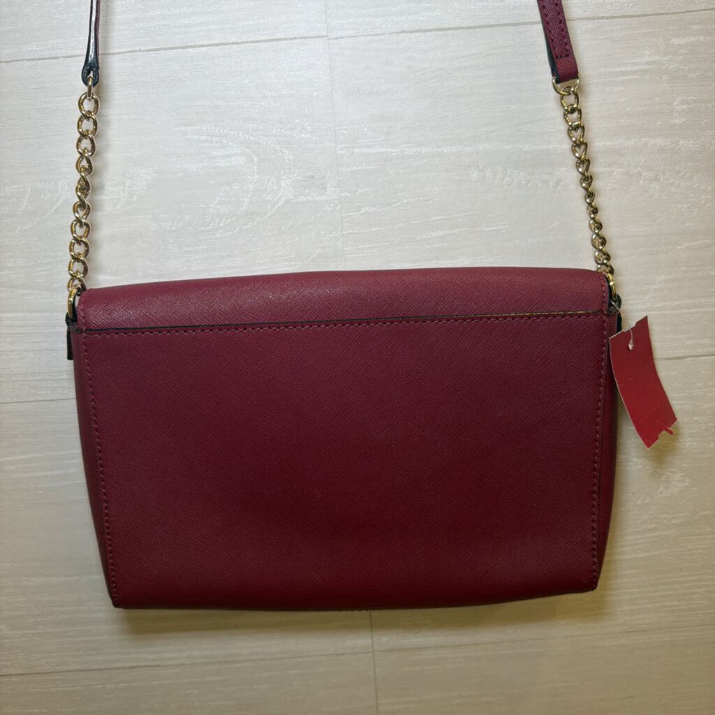 Kate Spade Berry Saffiano Leather Tilden Place Alek Crossbody Purse
