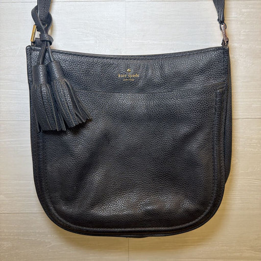 Kate Spade Black Pebbled Leather Orchard Street Hemsley Crossbody Purse