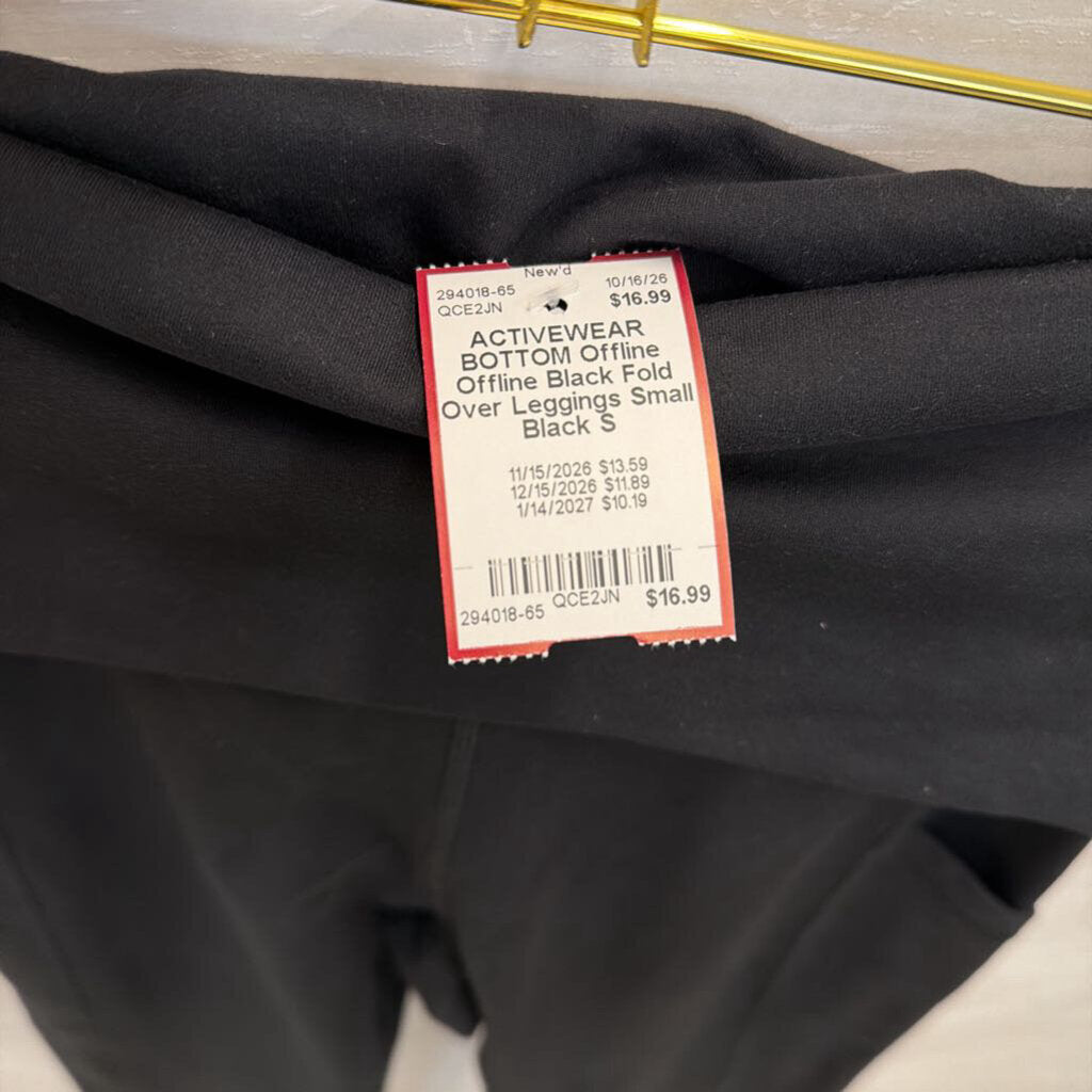 Offline Black Fold Over Leggings Small