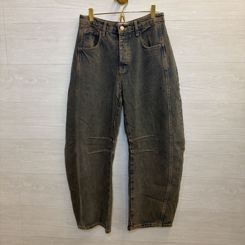 We The Free Washed Blue Barrel Jeans 25