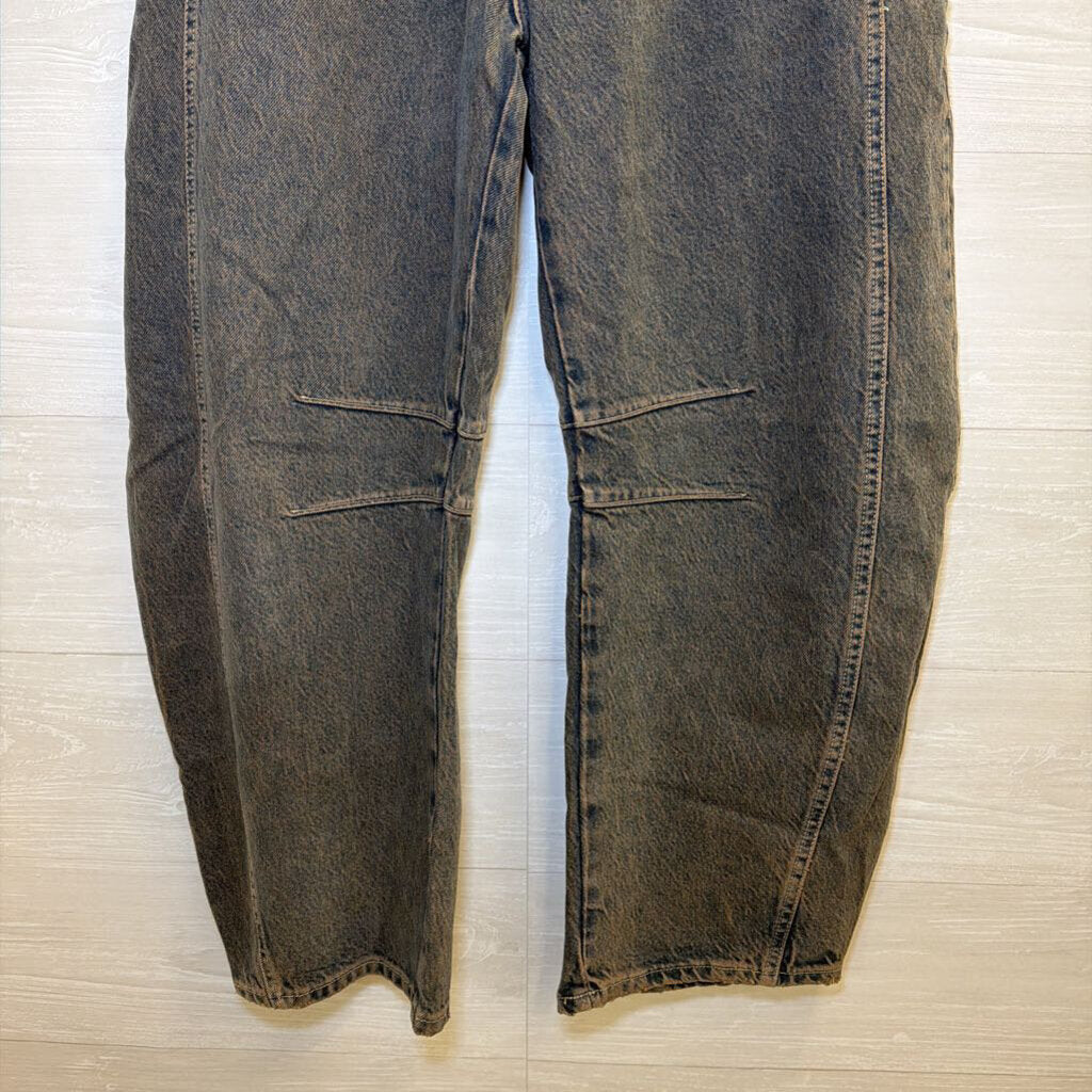 We The Free Washed Blue Barrel Jeans 25