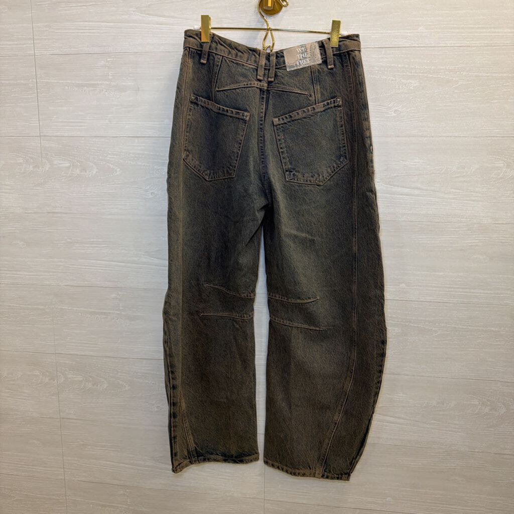 We The Free Washed Blue Barrel Jeans 25