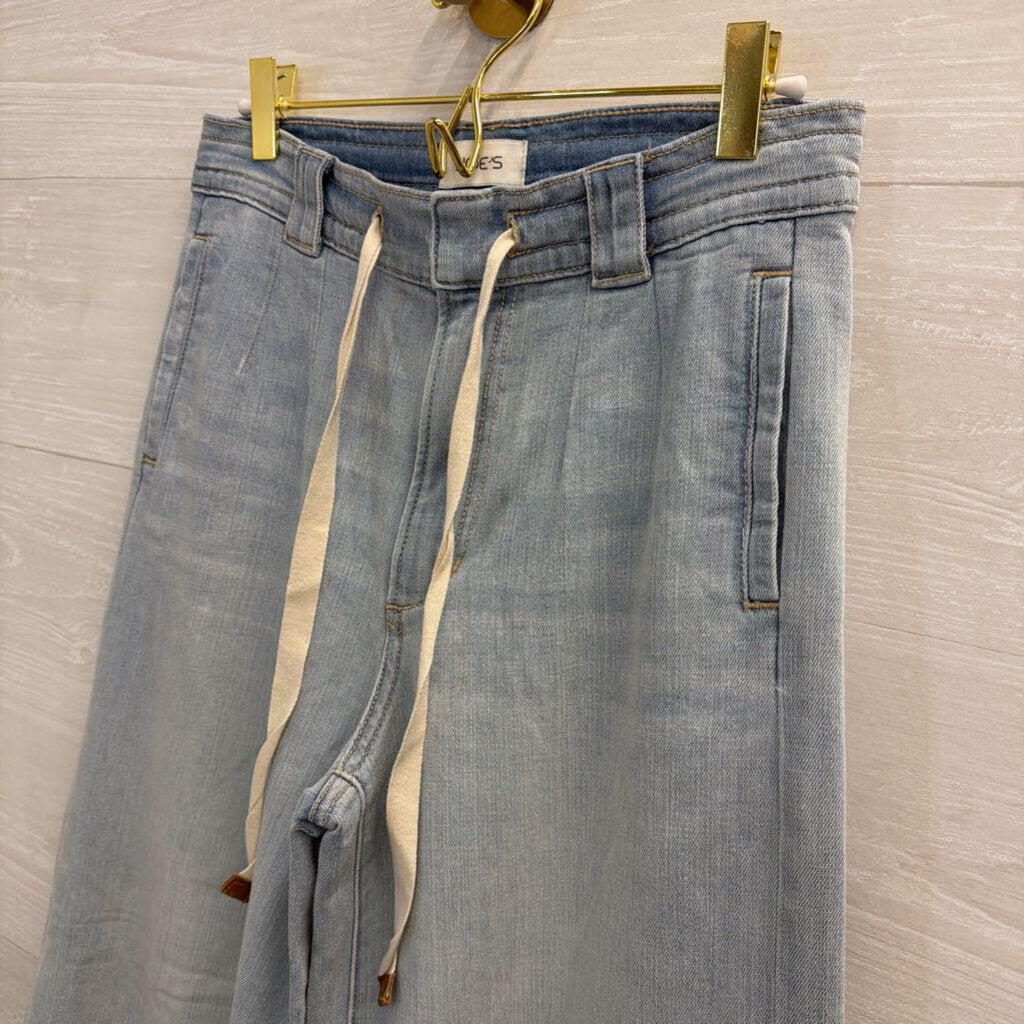 Joe's Jeans Light Wash Tie-Waist Wide Leg Jeans 26